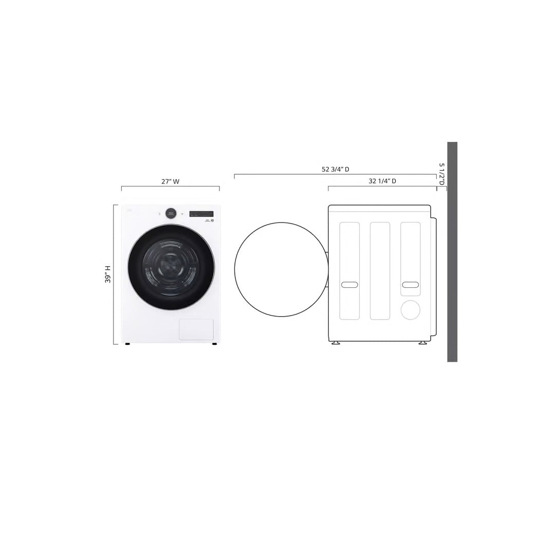 LG 7.8 cu. ft. Dual Inverter Heat Pump Ventless Electric Dryer