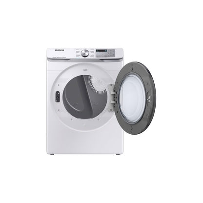 Secadora eléctrica de carga frontal de 7.5 pies cúbicos, color blanco