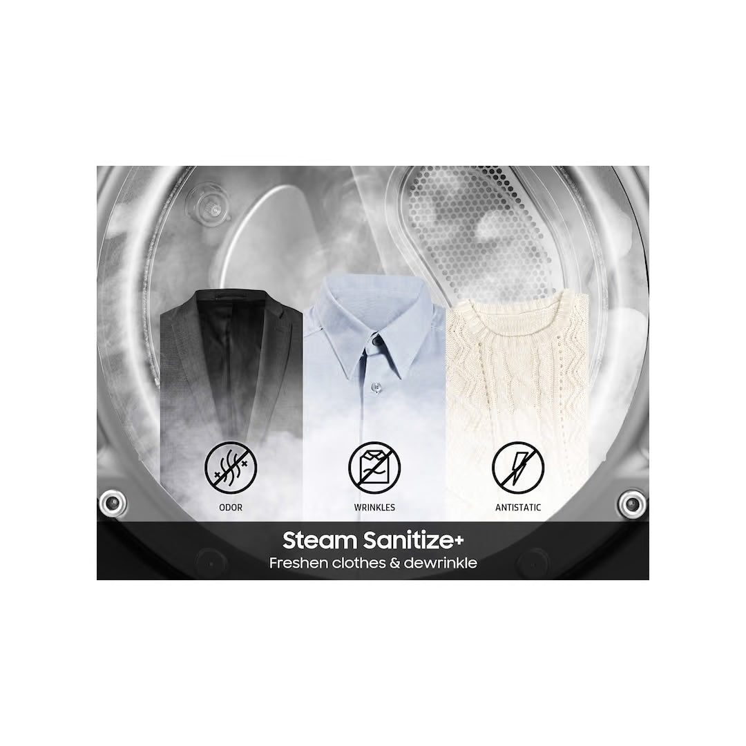 7.5 cu. ft. Smart Electric Dryer in Brushed Black with Steam Sanitize+ and Sensor Dry