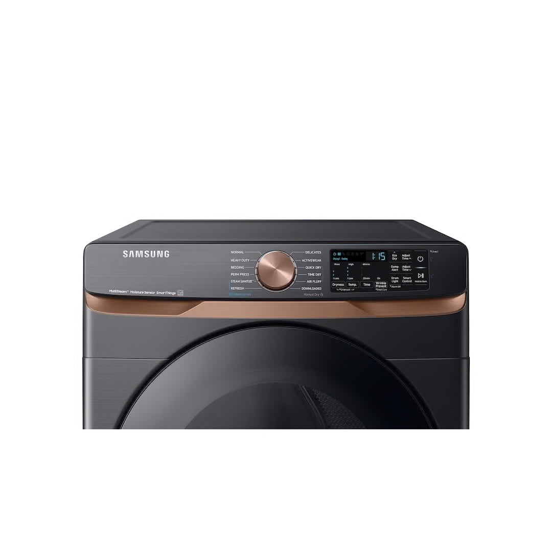 7.5 cu. ft. Smart Electric Dryer in Brushed Black with Steam Sanitize+ and Sensor Dry