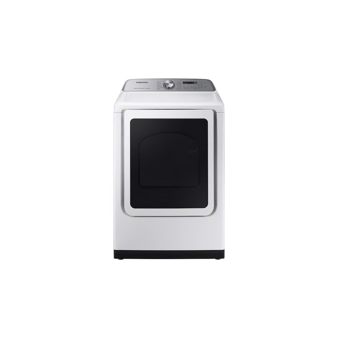 Secadora eléctrica inteligente con ventilación de 7.4 pies cúbicos y Steam Sanitize+ en color blanco