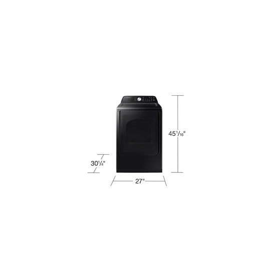 7.4 cu. ft. Vented front load Smart Gas Dryer with Sensor Dry in Brushed Black