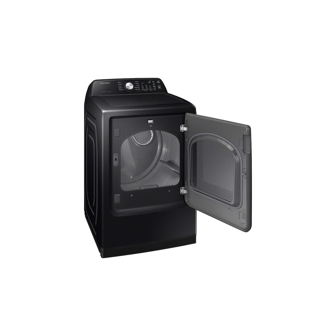 7.4 cu. ft. Vented front load Smart Gas Dryer with Sensor Dry in Brushed Black