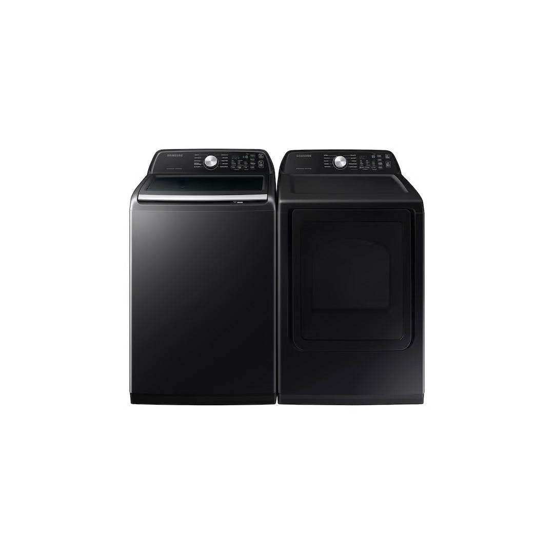 7.4 cu. ft. Vented front load Smart Gas Dryer with Sensor Dry in Brushed Black