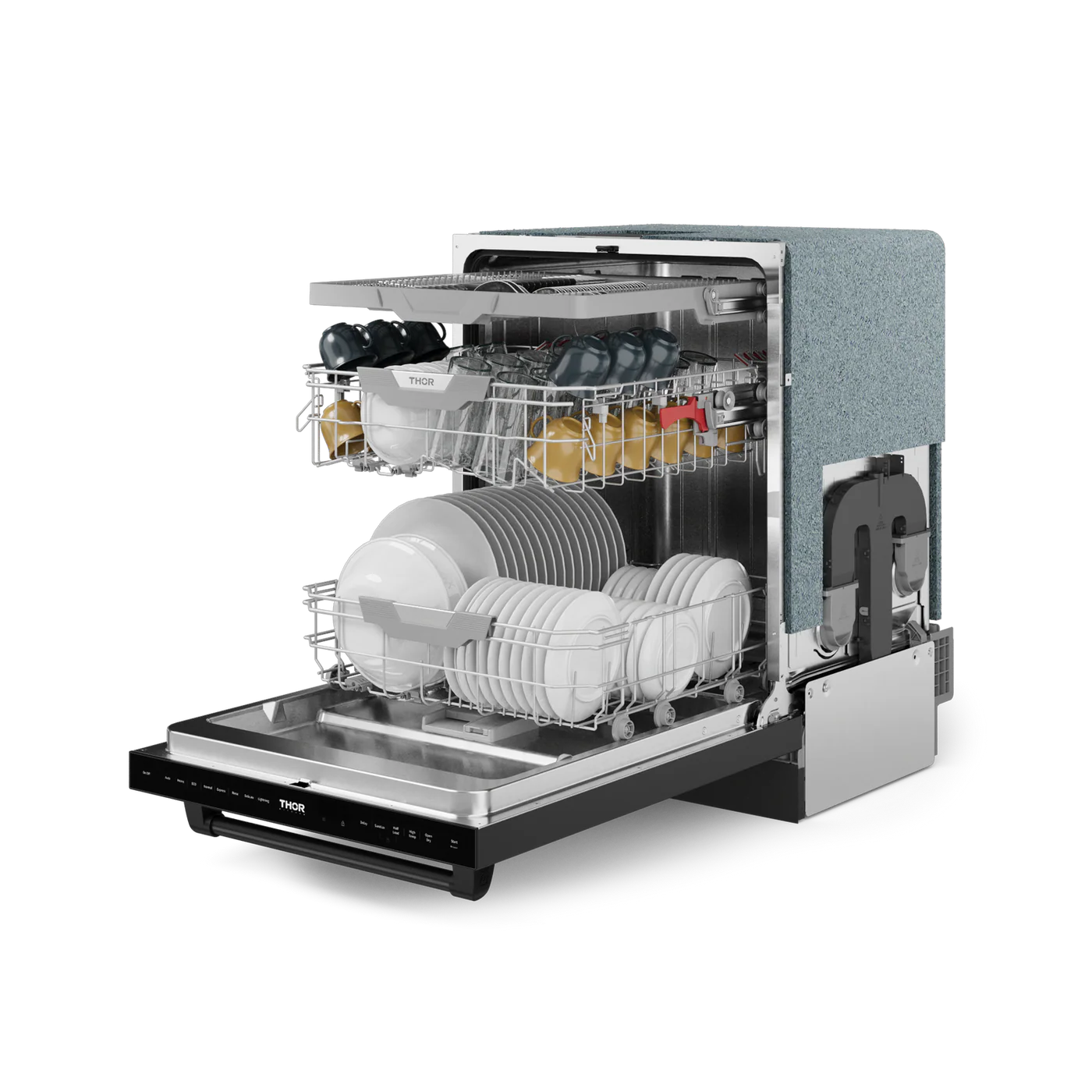 Gordon Ramsay Series 24-in Hidden (Top) Built-in Dishwasher ( Matte Black ) Third Rack , Lightning and 49-Decibel