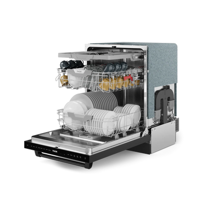 Gordon Ramsay Series 24-in Hidden (Top) Built-in Dishwasher ( Matte Black ) Third Rack , Lightning and 49-Decibel