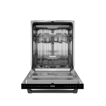 Gordon Ramsay Series 24-in Hidden (Top) Built-in Dishwasher ( Matte Black ) Third Rack , Lightning and 49-Decibel