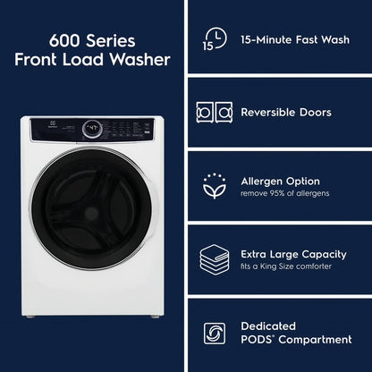 4.5 cu. ft. Front Load Washer with SmartBoost, LuxCare Plus Wash System, Perfect Steam, ENERGY STAR in White