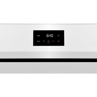 Cocina eléctrica independiente de 30 pulgadas y 4 quemadores en color blanco con tecnología de horneado uniforme