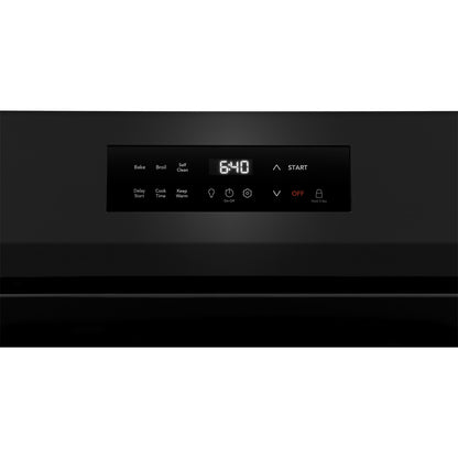 30 in. 4 Burner Free-Standing Electric Range in Black with One-Touch Self Clean