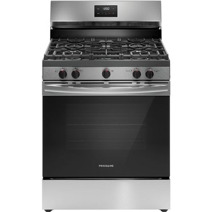 Cocina a gas independiente de 30 pulgadas y 5 quemadores en acero inoxidable con tecnología de ebullición rápida y horneado uniforme