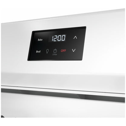 30 in 5 Burner Freestanding Gas Range in White with Quick Boil and Even Baking Technology