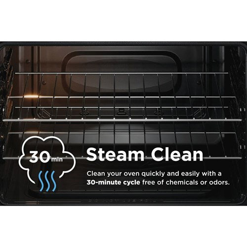 30 in 5 Burner Freestanding Gas Range in Stainless Steel with Quick Boil and Steam Clean