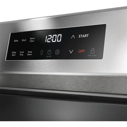 30 in 5 Burner Freestanding Gas Range in Stainless Steel with Quick Boil and Steam Clean