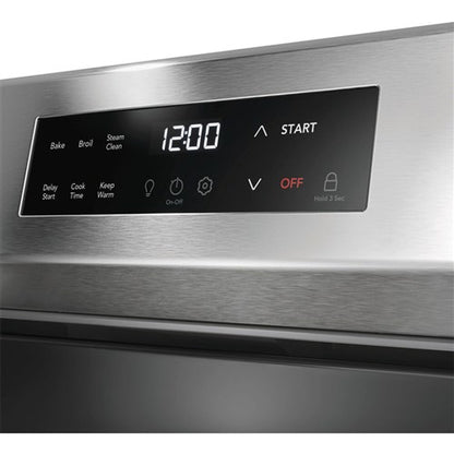 30 in 5 Burner Freestanding Gas Range in Stainless Steel with Quick Boil and Steam Clean