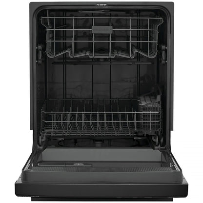 24 in Front Control Built-In Tall Tub Dishwasher in Black with 4-cycles and DishSense Sensor Technology
