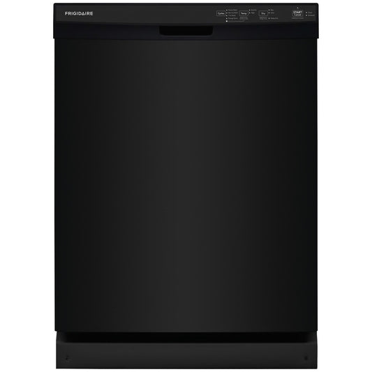 24 in Front Control Built-In Tall Tub Dishwasher in Black with 4-cycles and DishSense Sensor Technology