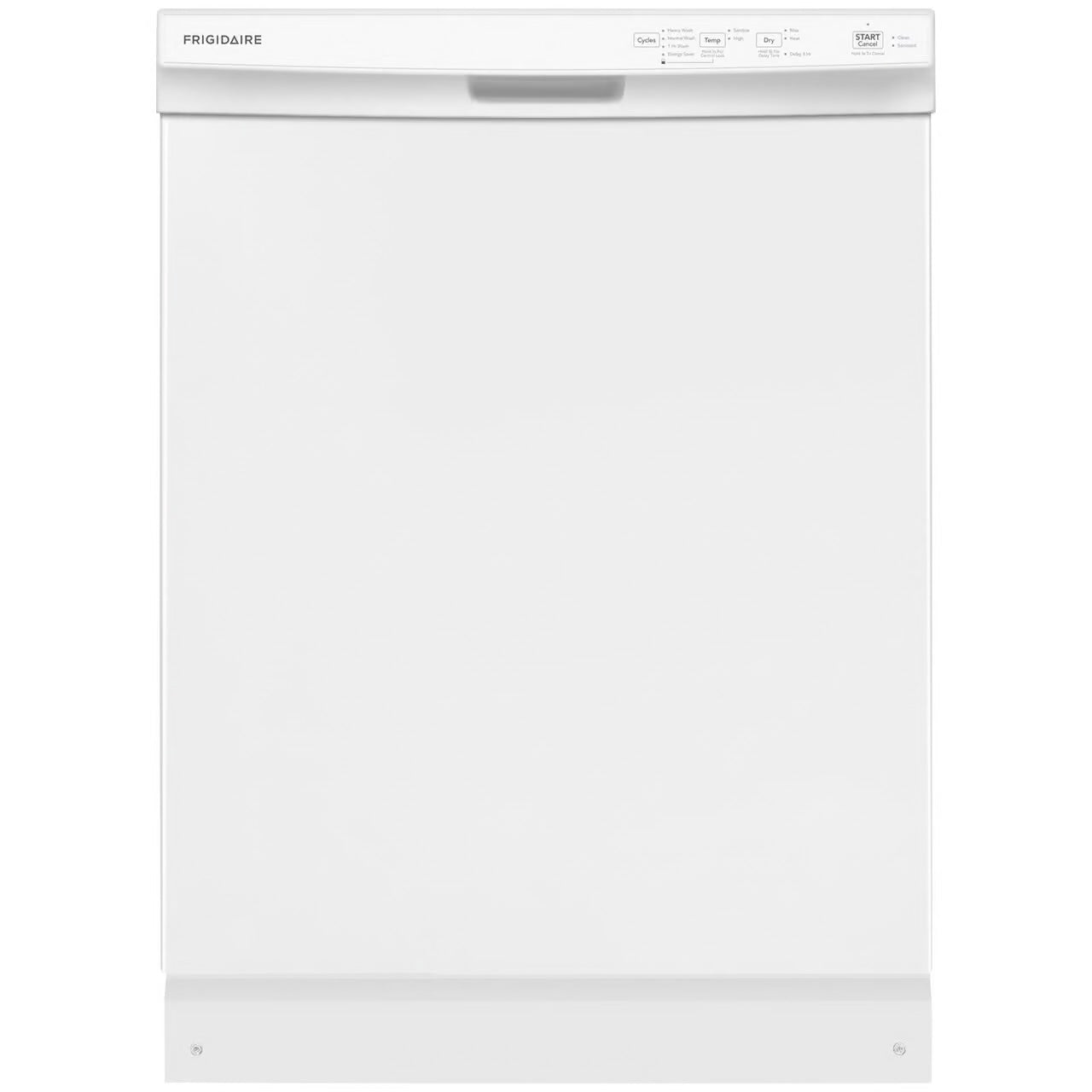 24 in Front Control Built-In Tall Tub Dishwasher in White with 4-cycles and DishSense Sensor Technology