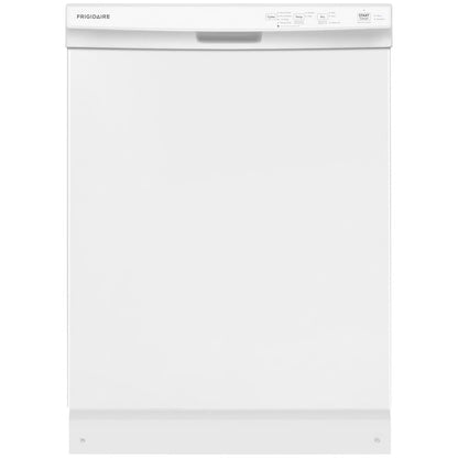 Lavavajillas de tina alta empotrado con control frontal de 24 pulgadas en color blanco con 4 ciclos y tecnología de sensor DishSense