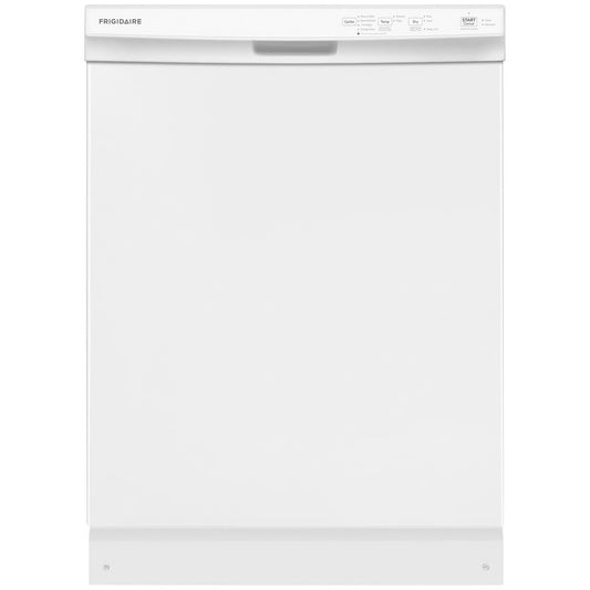 24 in Front Control Built-In Tall Tub Dishwasher in White with 4-cycles and DishSense Sensor Technology
