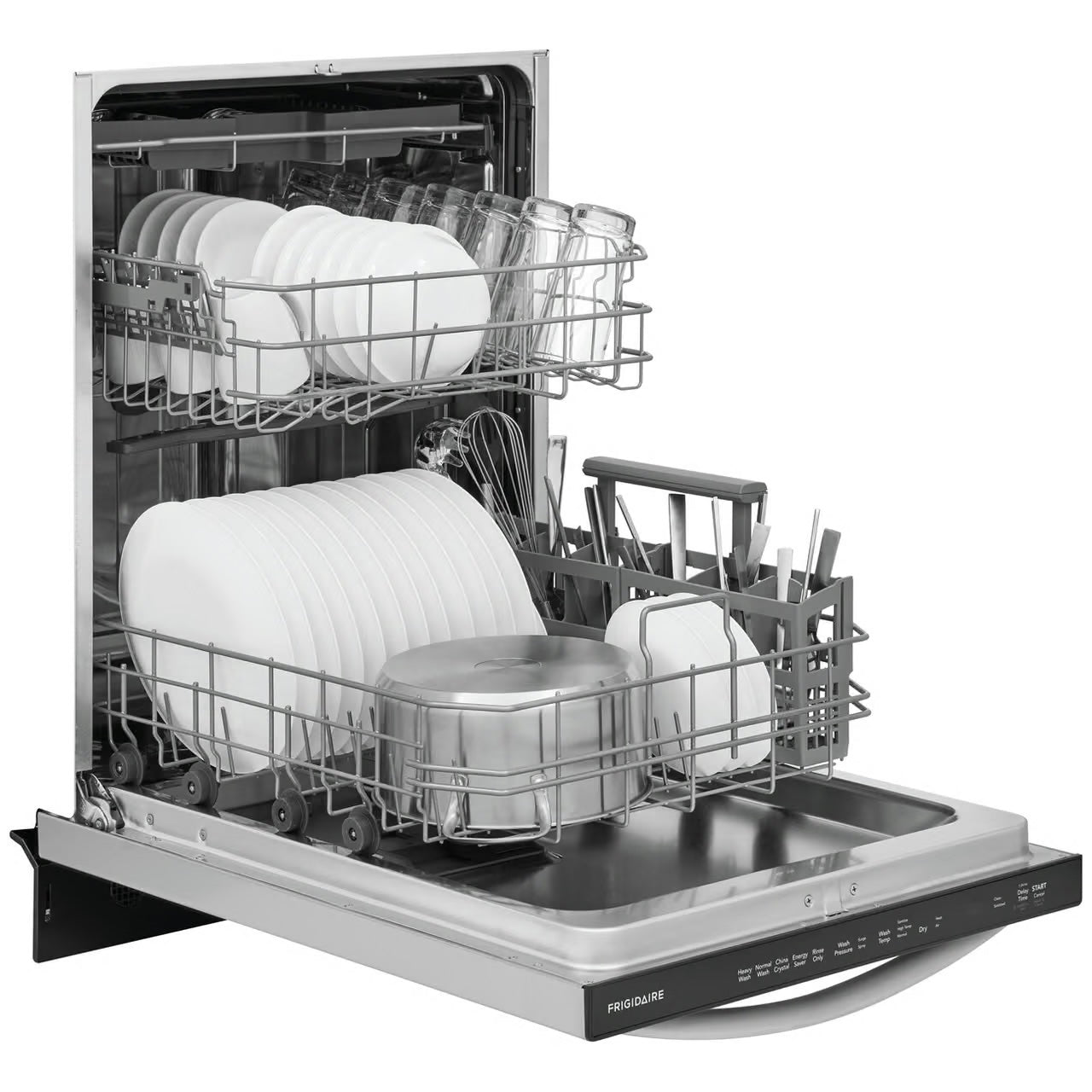 24 In. in. Top Control Built-In Tall Tub Dishwasher in Stainless Steel with 5-Cycles, 49 dBA