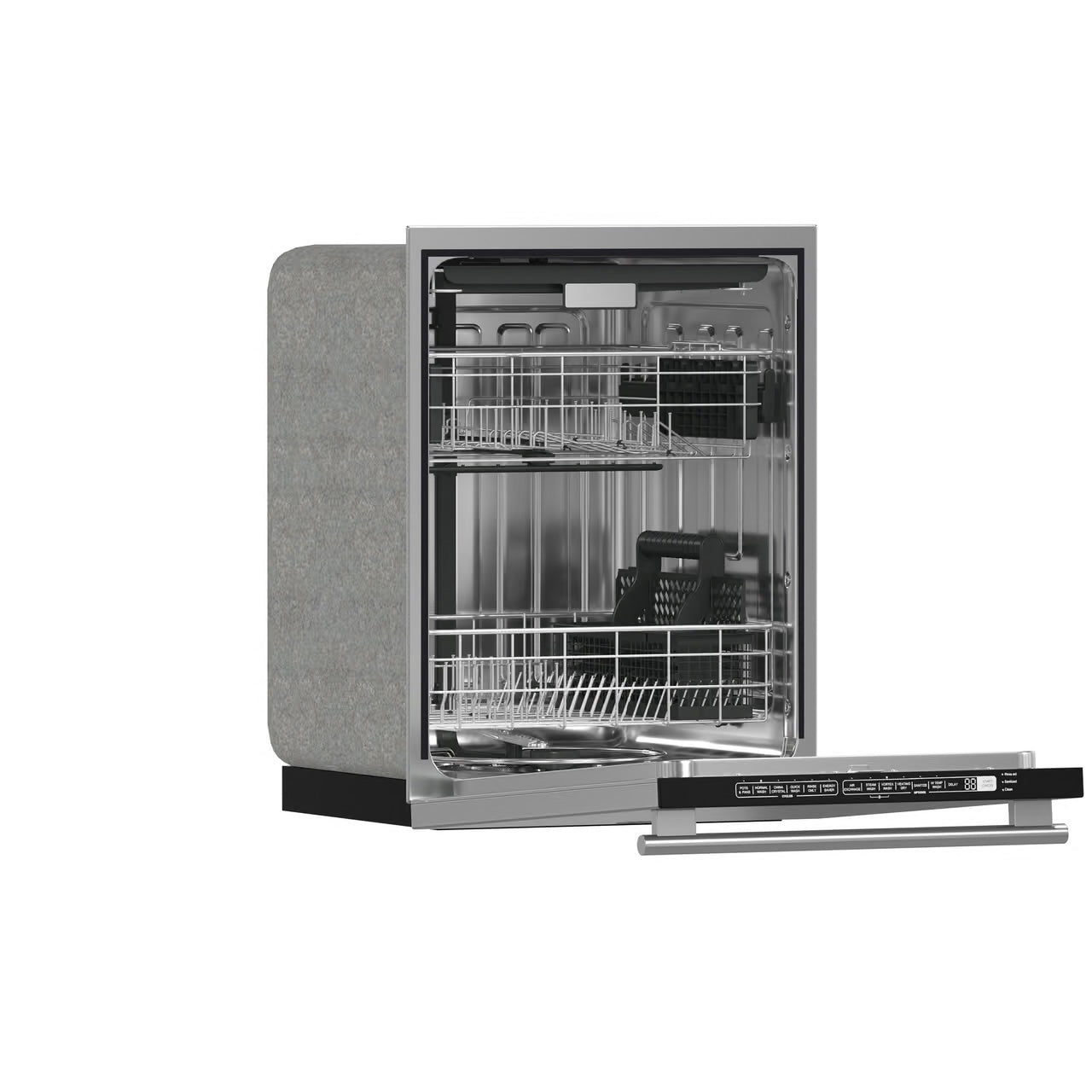 Pozzo 24 in. in Stainless Steel Pro-Style Built-In Dishwasher with Tall Tub