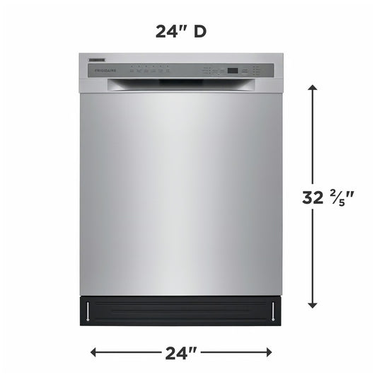 24 in. Stainless Steel Front Control Tall Tub Dishwasher with Stainless Steel Tub, 52 dBA OUTLET