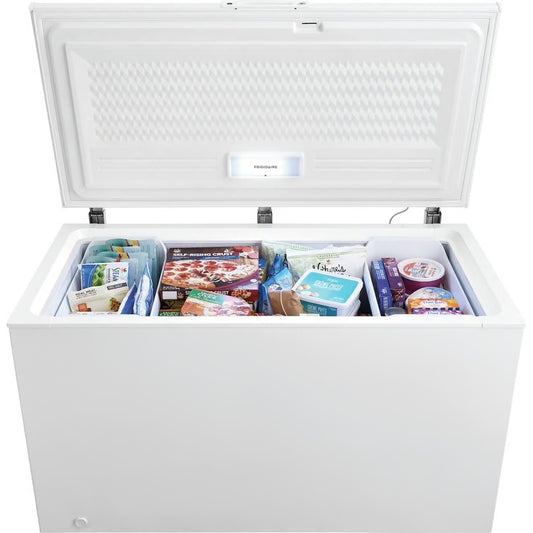 15 cu. ft. Garage Ready Manual Defrost Chest Freezer in White with LED Light and Adjustable Temperature Control