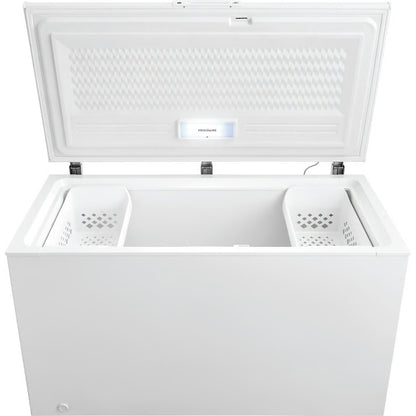 Congelador horizontal de 15 pies cúbicos listo para garaje con descongelación manual en color blanco con luz LED y control de temperatura ajustable