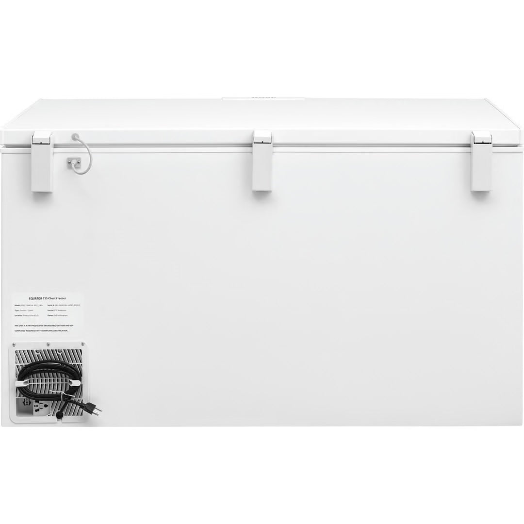 15 cu. ft. Garage Ready Manual Defrost Chest Freezer in White with LED Light and Adjustable Temperature Control