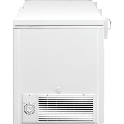 Congelador horizontal de 15 pies cúbicos listo para garaje con descongelación manual en color blanco con luz LED y control de temperatura ajustable