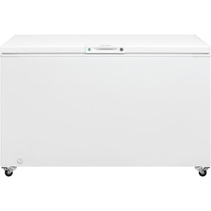 Congelador horizontal de 15 pies cúbicos listo para garaje con descongelación manual en color blanco con luz LED y control de temperatura ajustable