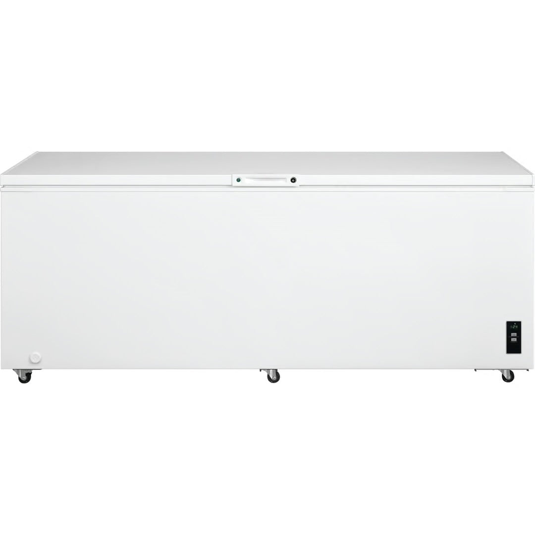 25 cu. ft. Garage Ready Manual Defrost Chest Freezer in White with LED Light and Adjustable Temperature Control