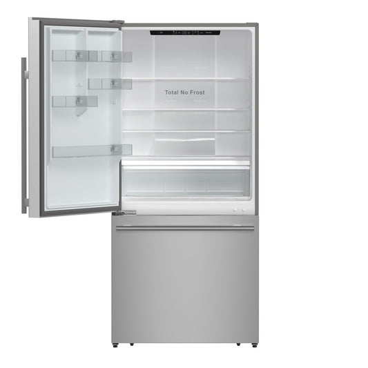 Milano Espresso 31-Inch Stainless Steel Bottom Freezer Refrigerator, 17.2 cu.ft., Built-In Ice Maker, ENERGY STAR