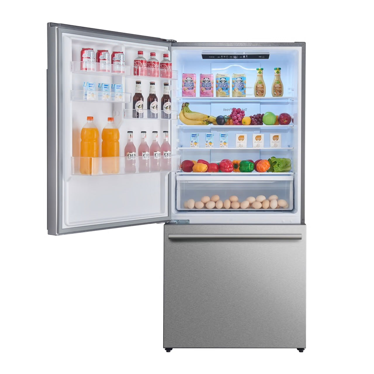 Milano Espresso 31-Inch Stainless Steel Bottom Freezer Refrigerator, 17.2 cu.ft., Built-In Ice Maker, ENERGY STAR
