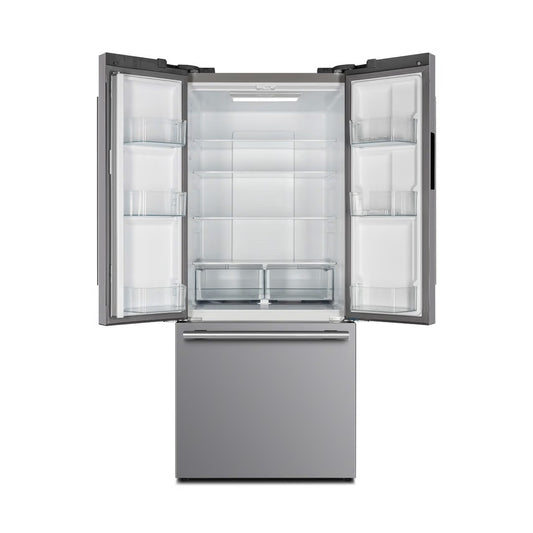 30 in 17.5 cu ft French Door No Frost Refrigerator with Ice Marker in Stainless Steel