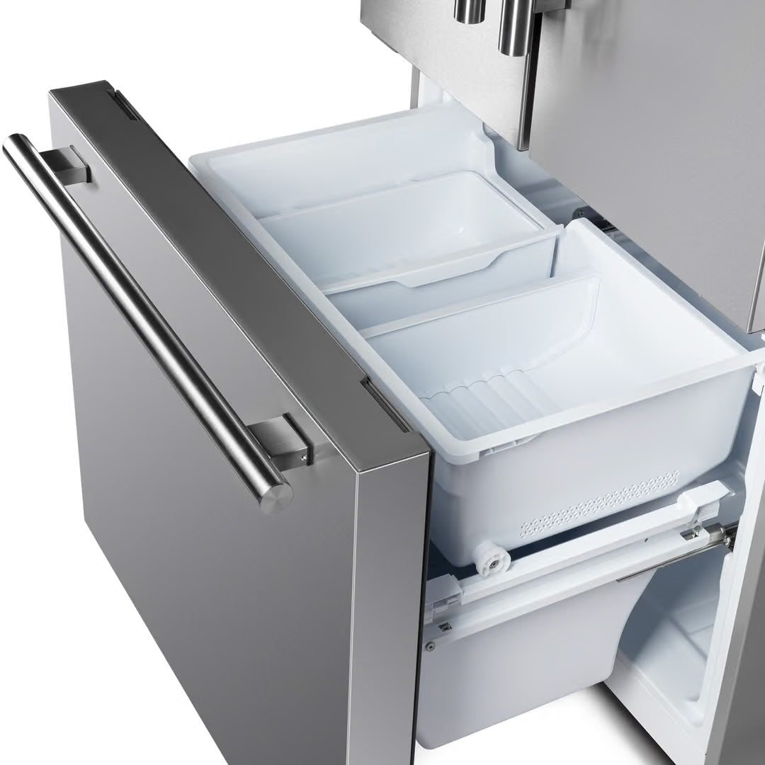30 in 17.5 cu ft French Door No Frost Refrigerator with Ice Marker in Stainless Steel
