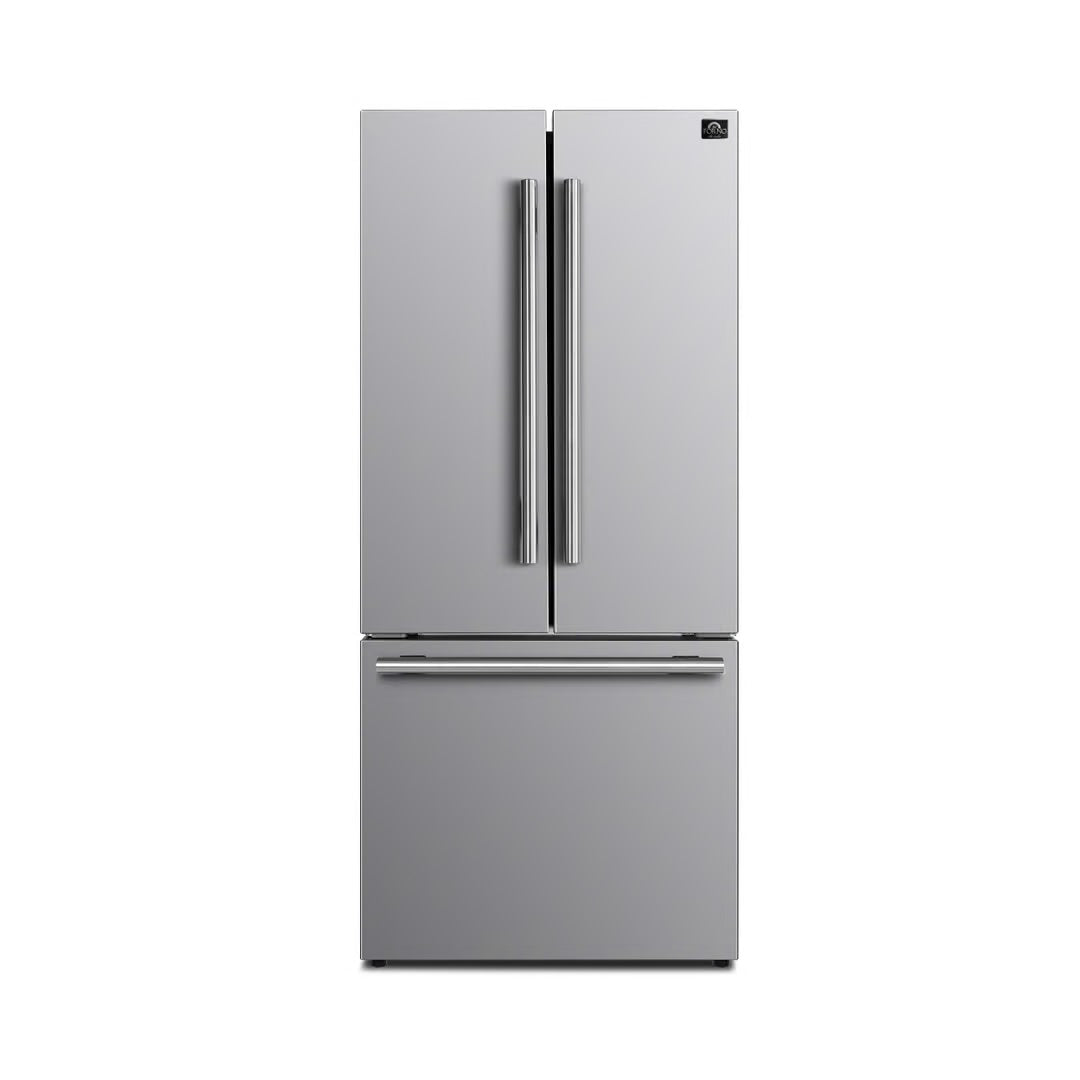 30 in 17.5 cu ft French Door No Frost Refrigerator with Ice Marker in Stainless Steel