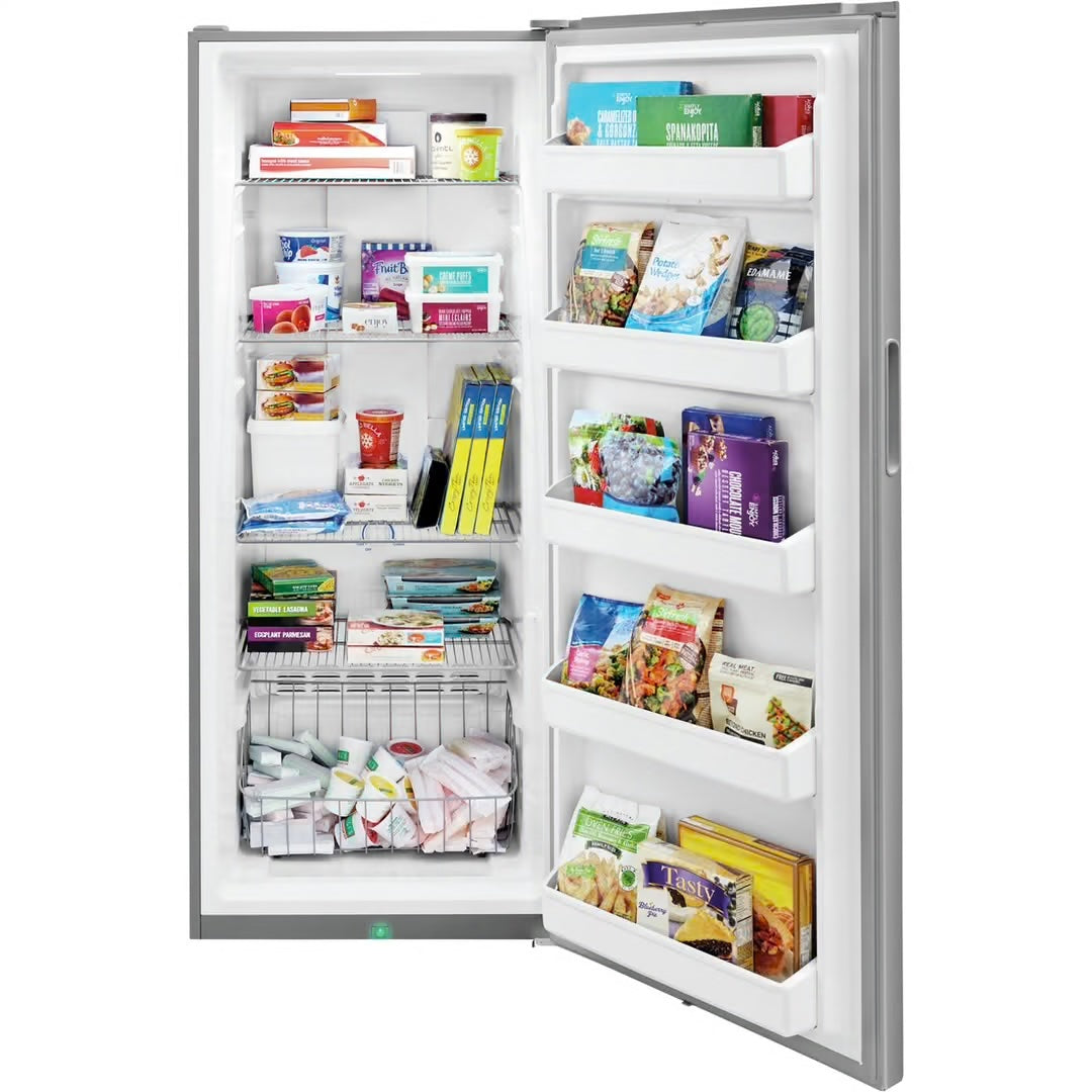 16 cu. ft. Auto Defrost Garage Ready Upright Freezer in Fingerprint-Resistant Stainless Look