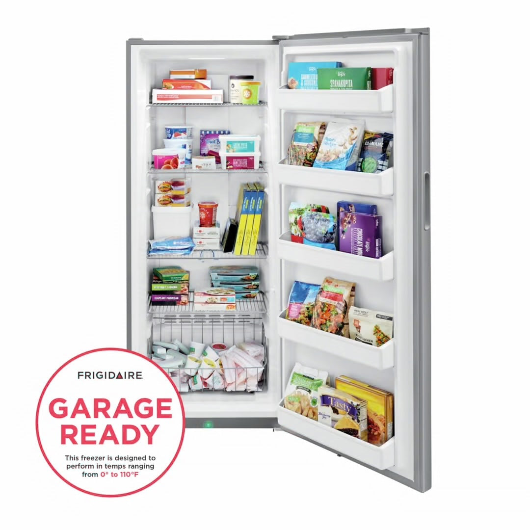 16 cu. ft. Auto Defrost Garage Ready Upright Freezer in Fingerprint-Resistant Stainless Look