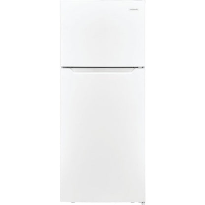 Refrigerador blanco de 28 pulgadas y 18 pies cúbicos con congelador superior, certificación ENERGY STAR