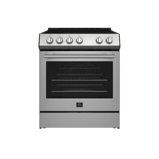 Leonardo Espresso 30 in. 4 Element 5.0 cu. ft Electric Range Convection Oven in Stainless-Steel