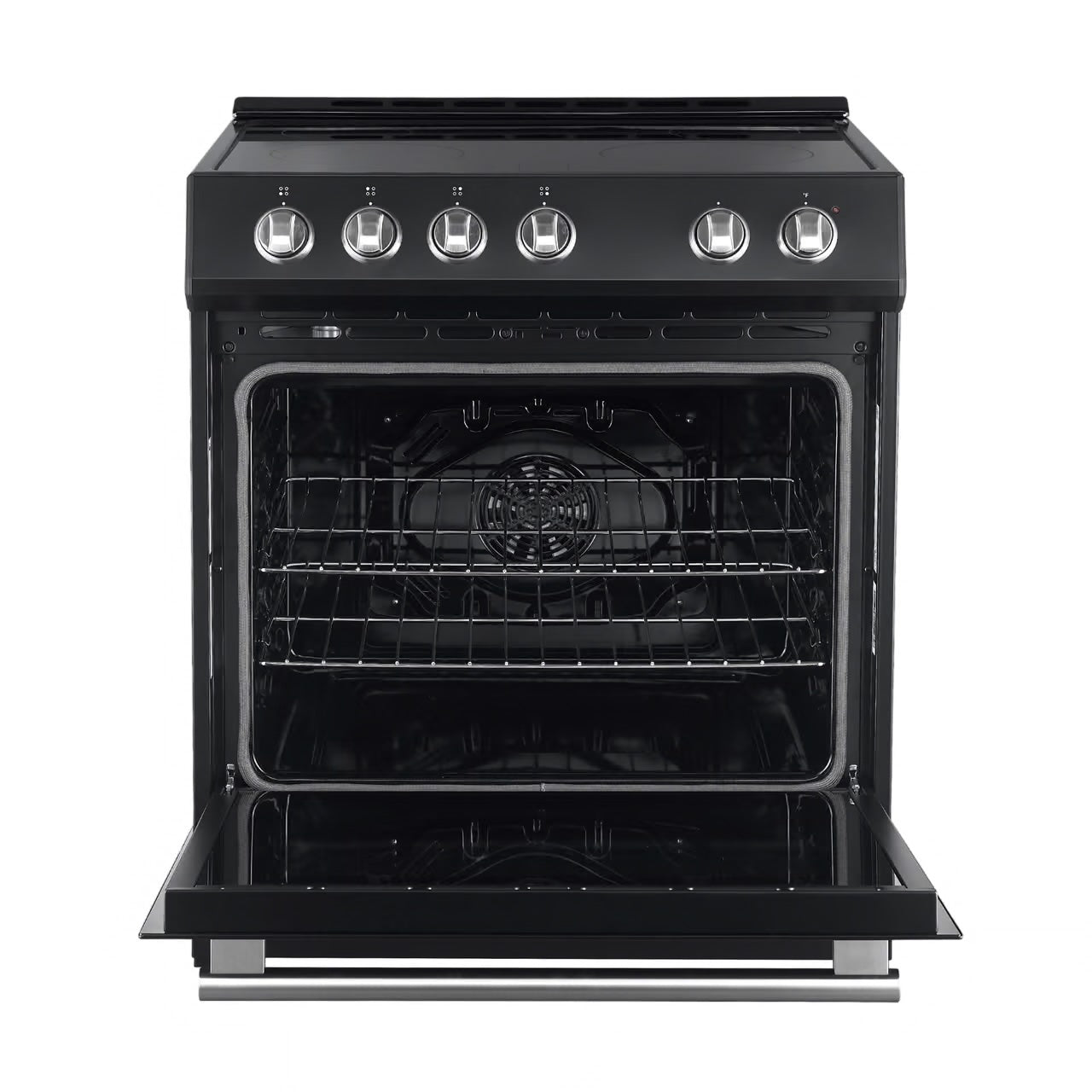 Leonardo Espresso 30 in. 4 Element 5.0 cu. ft Electric Range Convection Oven in Black