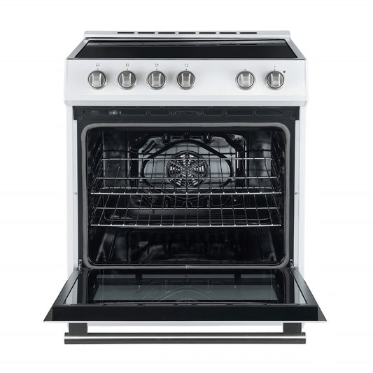 Leonardo Espresso 30 in. 4 Element 5.0 cu. ft Electric Range Convection Oven in White