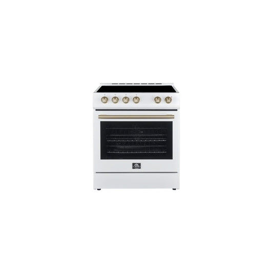 Leonardo Espresso 30 in. 4 Element 5.0 cu. ft Electric Range Convection Oven in White