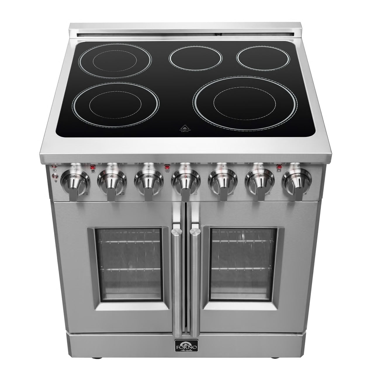 Massimo 30-Inch Freestanding French Door Electric Range, True Convection Oven