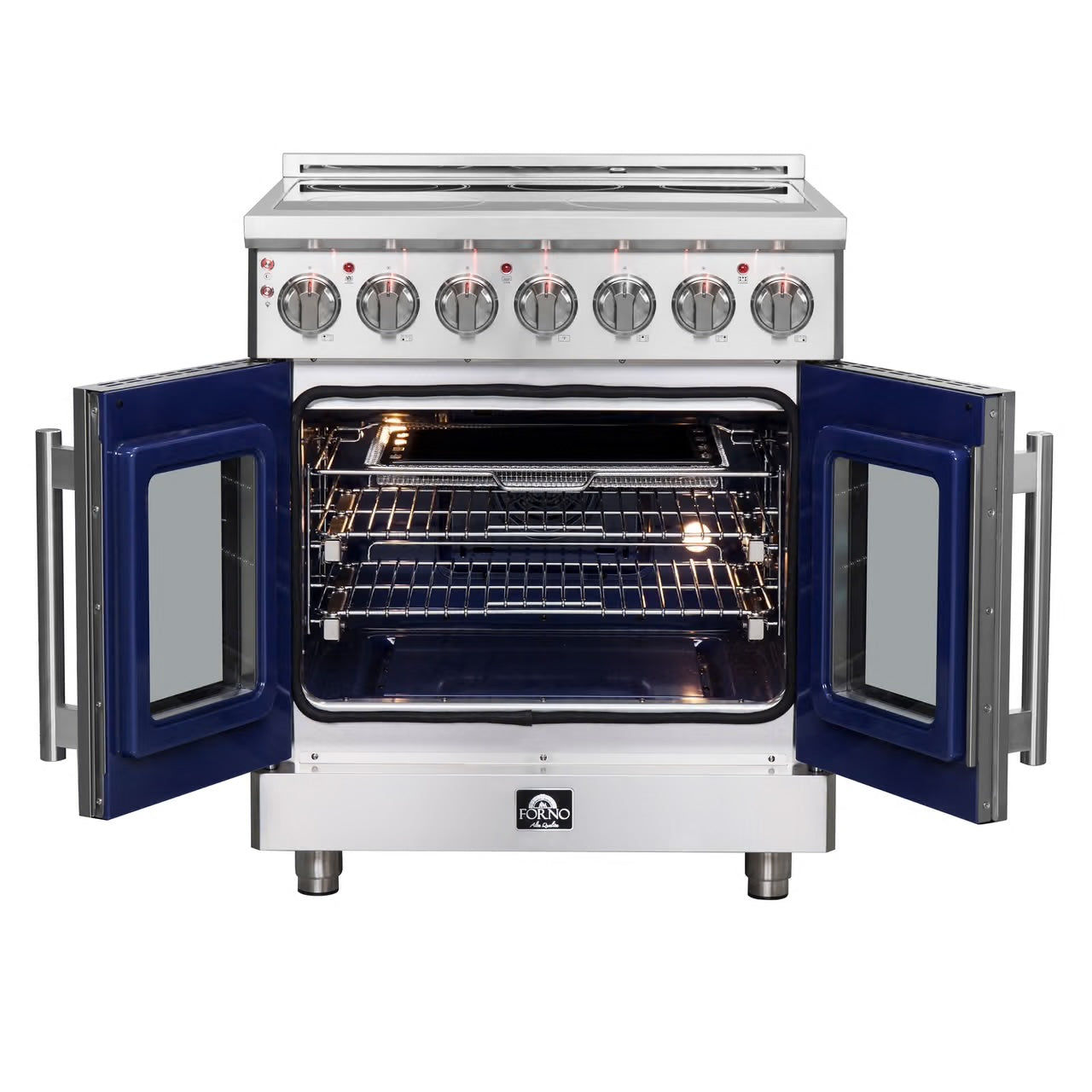 Massimo 30-Inch Freestanding French Door Electric Range, True Convection Oven
