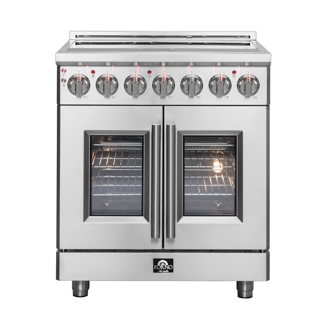 Massimo 30-Inch Freestanding French Door Electric Range, True Convection Oven