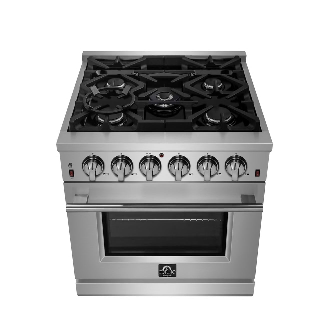 Massimo 30-Inch Freestanding Gas Range, 4 Burners, True Convection Oven
