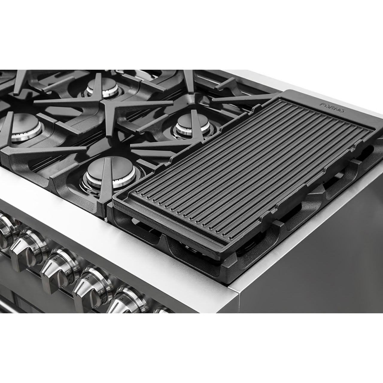 Massimo 48-Inch Freestanding Gas Range, 8 Burners, True Convection Oven